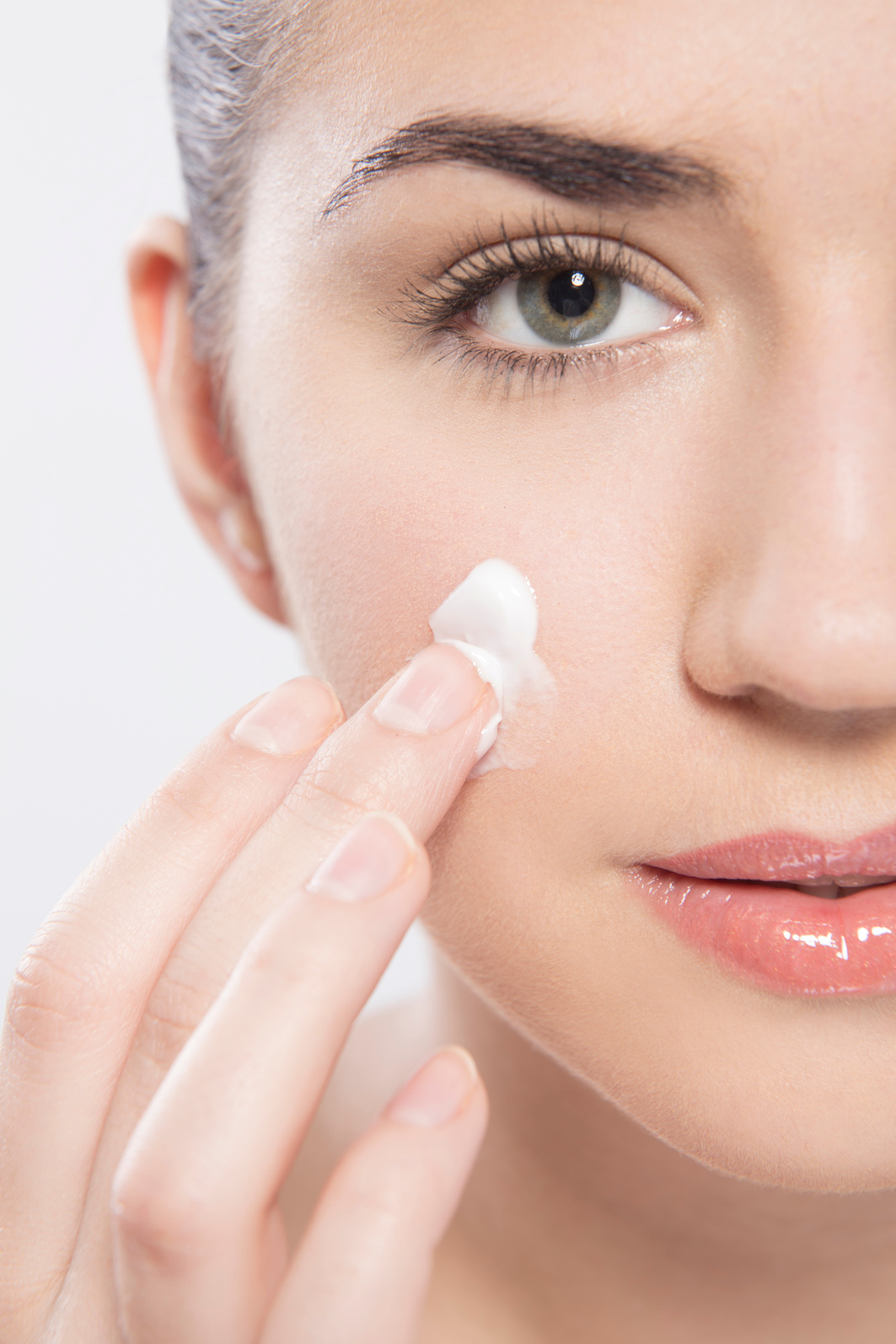 face with cream